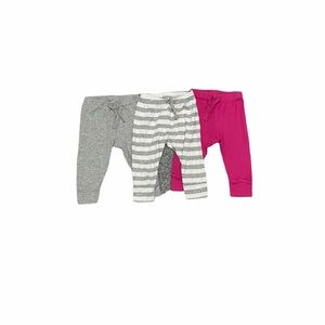 Gap 3 pack of grey and pink pants size 6-12 months